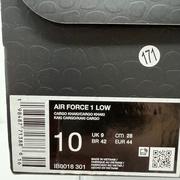 Nike Air Force 1 Low Kobe Bryant Mamba Cargo Khaki Snakeskin Men's Size 10 - NWT - Picture 4 of 10